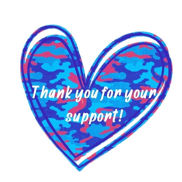 HANDMADE Blue Pink Camouflage Thank You Stickers 50 Count - Picture 1 of 3